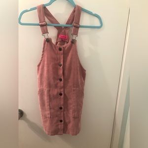 EUC,Trende Girl, Size 8, Dusty Rose Corduroy Dress with Buttons down the front